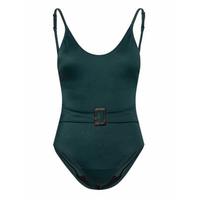 Wave Swimsuit Baddräkt Badkläder Grön Dorina