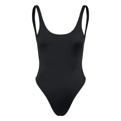 Weekday Low Back Scoop Neck Swimsuit Svart