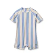 Wheat Swimsuit S/S Cas - Blue - 80