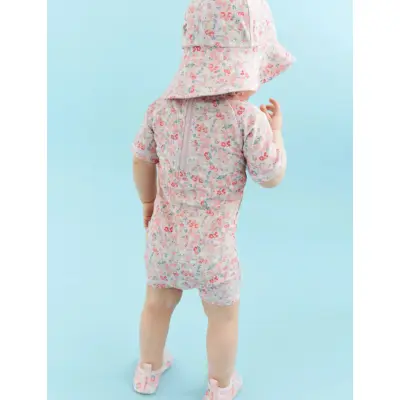 Wheat Swimsuit S/S Cas - Pink - 80