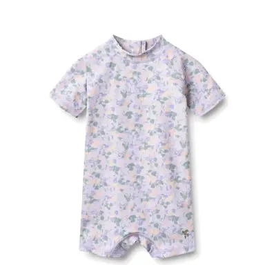 Wheat Swimsuit S/S Cas - Purple - 80