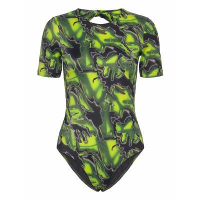 Whitney Bathing Suit Baddräkt Badkläder Green Wood Wood