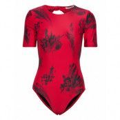 Whitney Bathing Suit Baddräkt Badkläder Red Wood Wood
