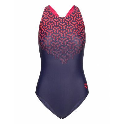 Women's Arena Kikko V Swimsuit V Back *Villkorat Erbjudande Baddräkt Badkläder Marinblå Arena