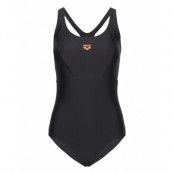 Women's Arena Solid Swimsuit Control Pro Back Plus Sport Swimsuits Svart Arena