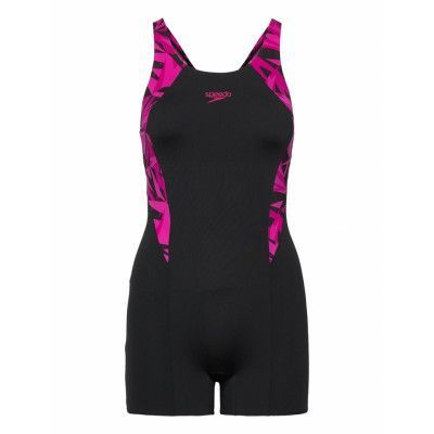 Womens Hyper Boom Splice Legsuit Baddräkt Badkläder Svart Speedo
