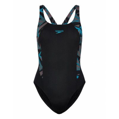 Womens Hyper Boom Splice Muscleback Baddräkt Badkläder Svart Speedo