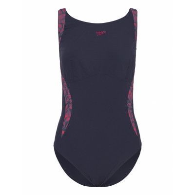 Womens Shaping Printed Orchidlustre 1 Piece *Villkorat Erbjudande Baddräkt Badkläder Marinblå Speedo