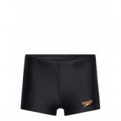 Plastisol Placement Aquashort Badshorts Svart Speedo