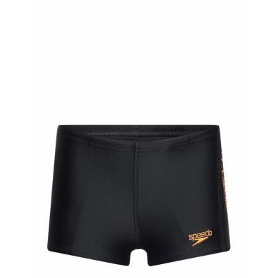 Plastisol Placement Aquashort Badshorts Svart Speedo