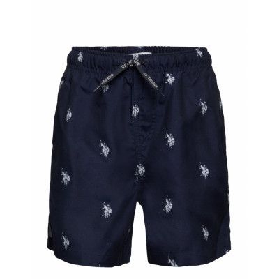 Aop Horseman Swim Short *Villkorat Erbjudande Badshorts Marinblå U.S. Polo Assn.