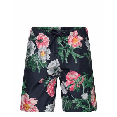 Aop Swim Shorts Badshorts Marinblå Lindbergh