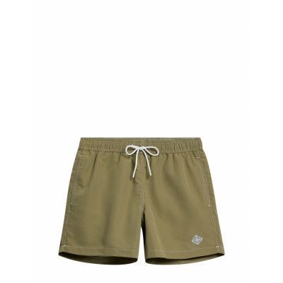 Banks Solid Swim Trunks *Villkorat Erbjudande Badshorts Khakigrön J. Lindeberg