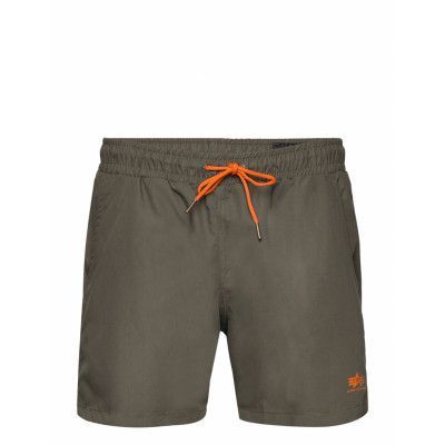 Basic Swim Short Badshorts Khakigrön Alpha Industries