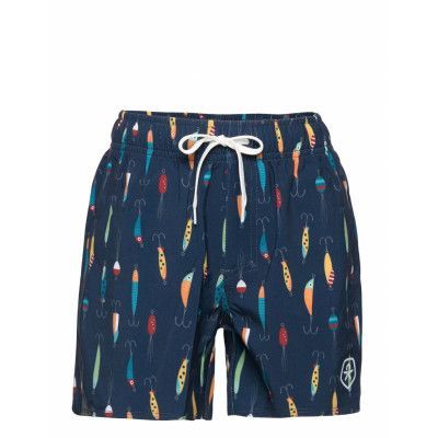 Beach Shorts Aop Badshorts Blå Color Kids