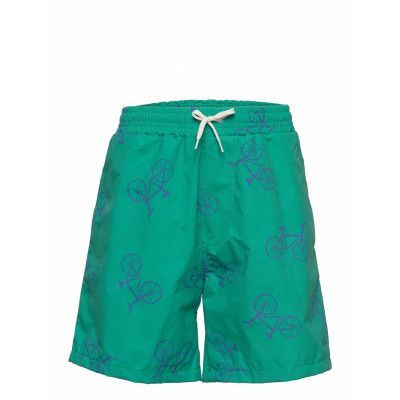 Bicycle Blue All Over Swim Bermuda Shorts Badshorts Grön Bobo Choses