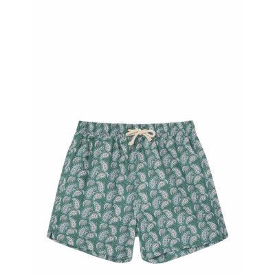 Pompeii Big Paisley Swim Trunks Grön