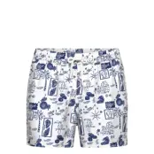 Björn Borg Borg Print Swim Shorts - White - XL