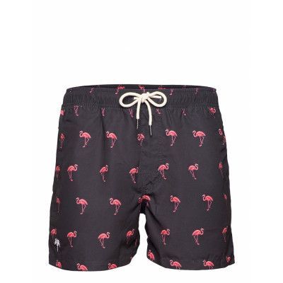 Black Flamingo Swim Shorts Badshorts Blå OAS