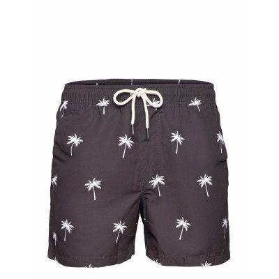 Black Palm Swim Shorts Badshorts Brun OAS