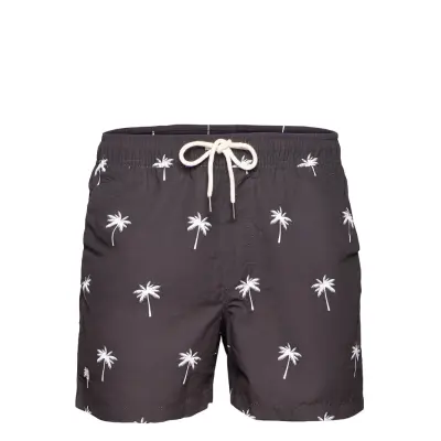 Black Palm Swim Shorts Badshorts Brun OAS