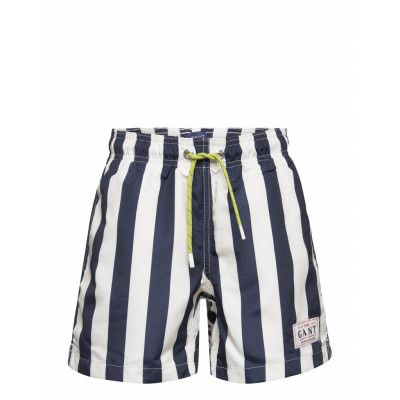 Block Stripe Print Swim Shorts Badshorts Multi/mönstrad GANT