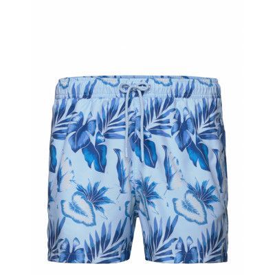 Borg Print Swim Shorts *Villkorat Erbjudande Badshorts Blå Björn Borg