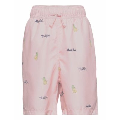 Borg Print Swim Shorts Badshorts Rosa Björn Borg