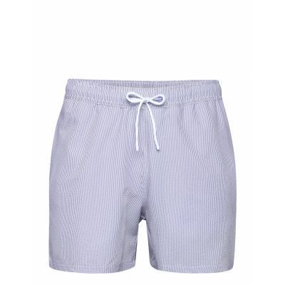 Borg Seersucker Swim Shorts Badshorts Blue Björn Borg