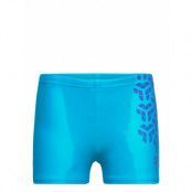Boy's Arena Kikko V Swim Short Graphic Turquoise-N Badshorts Blue Arena