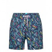 Boy's Beach Boxer Allover Sport Swimshorts Navy Arena