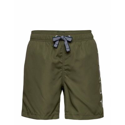 Boy'S Logo Swim Shorts Lightweight Badshorts Grön GANT
