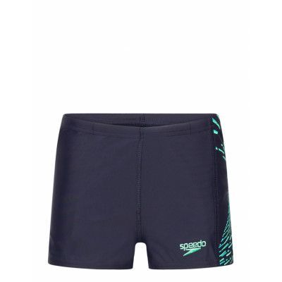 Boys Plastisol Placement Aquashort *Villkorat Erbjudande Badshorts Marinblå Speedo