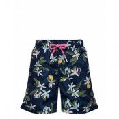 Boy'S Swim Shorts Lemon Flowers Badshorts Blå GANT