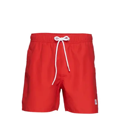 Breeze Long Swim Shorts Badshorts Röd Frank Dandy