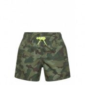 Mango Camouflage Print Swimming Trunks Grön