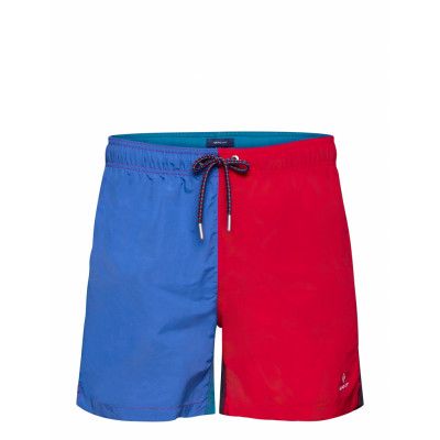 Cf Color Block Swim Shorts Shorts Casual Röd GANT