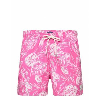 Cf Tropical Leaves Print Sw Shorts Badshorts Rosa GANT