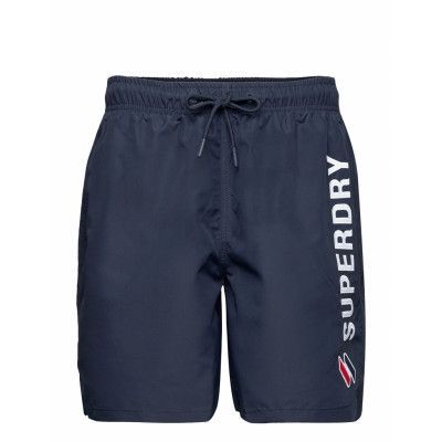 Code Applque 19Inch Swim Short Badshorts Blå Superdry
