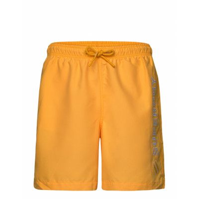 Code Applque 19Inch Swim Short *Villkorat Erbjudande Badshorts Gul Superdry