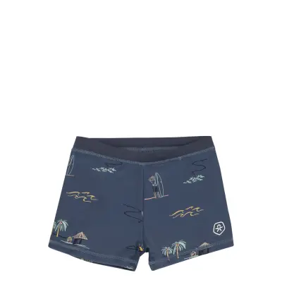 Color Kids Swim Trunks, Aop Marinblå