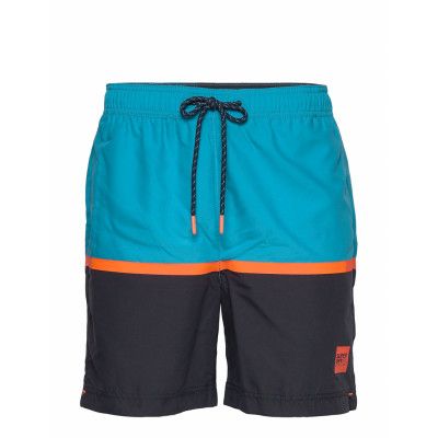 Colour Block Swim Badshorts Blå Superdry