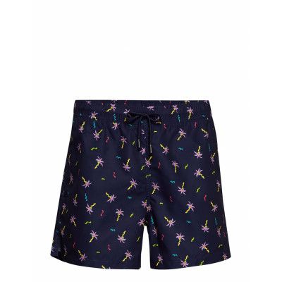 Confetti Palm Swim Shorts Badshorts Blå Happy Socks