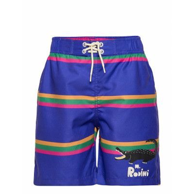 Crocodile Swim Shorts Badshorts Blå Mini Rodini