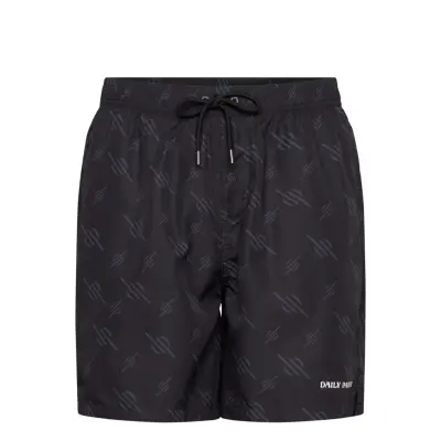 Daily Paper Irregular Monogram Swimshorts - Black - S