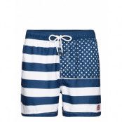 Docksides Flag Swim Shorts Badshorts Blå Sebago