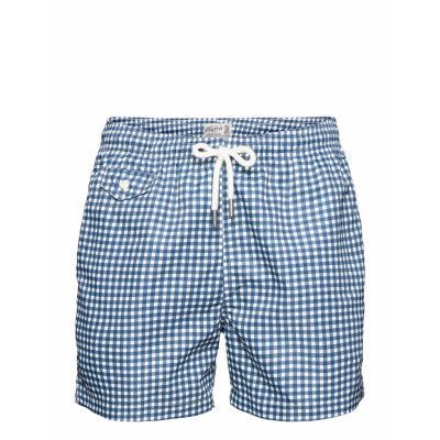 Duke Check Bathing Trunks Badshorts Blå Morris