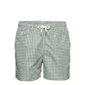 Duke Check Bathing Trunks Badshorts Grön Morris
