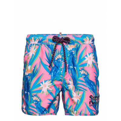 Echo Racer Swim Short Badshorts Blå Superdry