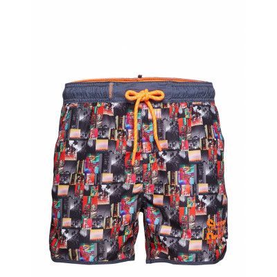 Echo Racer Swim Short Badshorts Multi/mönstrad Superdry